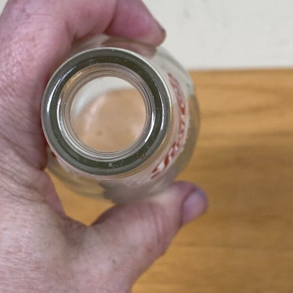 Vintage 8 oz Clear Swirl Glass Pepsi/Pepsi-Cola Crown Top Bottle 8 3/4 in Tall - Picture 8 of 14